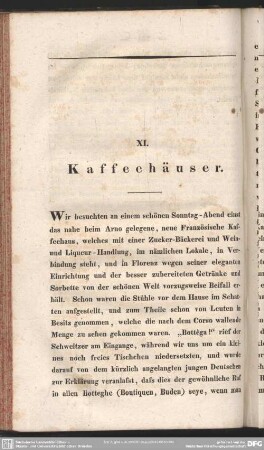 XI. Kaffeehäuser