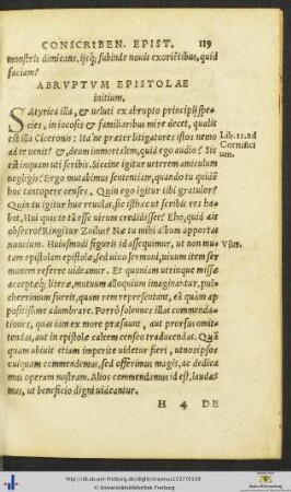 Abruptum Epistolae initium