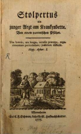 Stolpertus, ein junger Arzt am Krankenbette, [1]