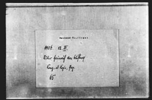 Ritter Heinrich von Buchberg quittiert der Stadt Reutlingen die am vergangenen St. Martins Tag fällig gewesene gewöhnliche Reichssteuer von 400 tt Heller.