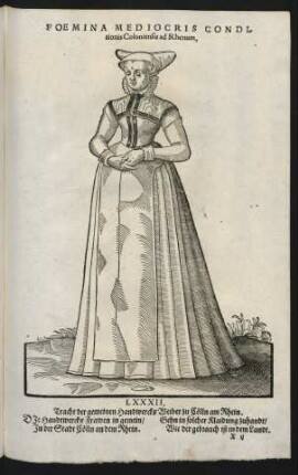 Foemina Mediocris Conditionis Coloniensis ad Rhenum.