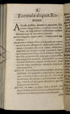 Formulæ aliquot Romanæ.