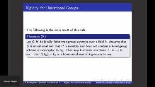 Rigidity for Unirational Groups