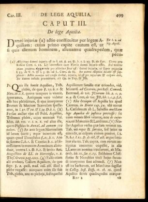 Caput III. De lege Aquilia
