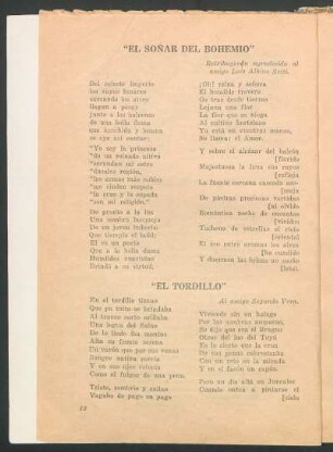 "El soñar del bohemio"