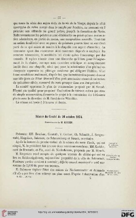 Séance du Comité du 26 octobre 1874