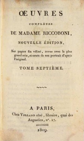 Oeuvres complètes de Madame Riccoboni, 7. Histoire de Miss Jenny