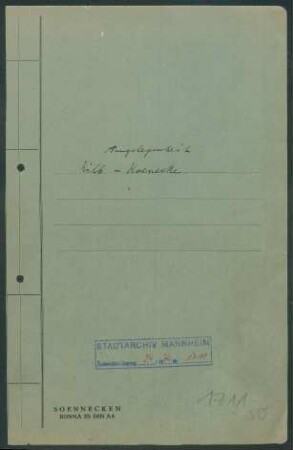 Auseinandersetzung mit dem Vorstandsvorsitzenden der Daimler-Benz AG, Dr. Fritz Koenecke, betr. das Thema Beamtenbestechung ("Angelegenheit Kilb - Koenecke")