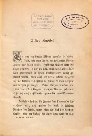 Alte Liebe : Eine Kölner Erzählung aus dem 17. Jahrhundert von A. Norden, 1