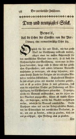 Drey und neunzigstes Stück