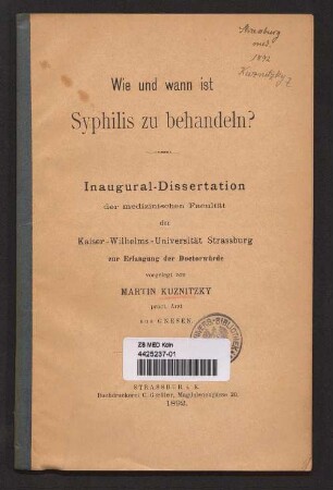 Wie und wann ist Syphilis zu behandeln?