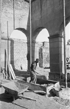 Beginn der Arbeiten für die Konservierung des Markgräflichen Palais.