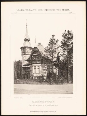 Villa Anita (A. Janson), Berlin-Grunewald: Ansicht (aus: Hermann Rückwardt, Villen-Neubauten der Umgebung von Berlin)