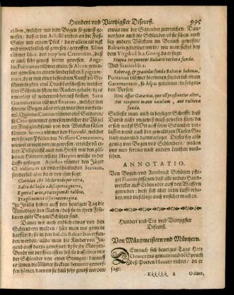 Hundert und Ein und Viertzigster Discurß. Von Müntzmeistern und Müntzern.