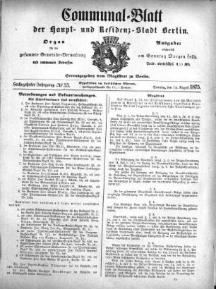 1875,33: No. 33, 15. August 1875