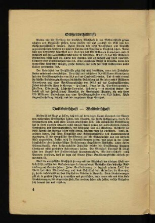 Volkswirtschaft - Weltwirtschaft