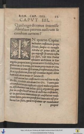In epistolam ad Rom. Cap. IIII.