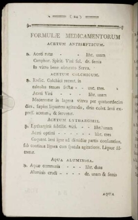 Formulæ Medicamentorum