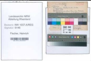 Entnazifizierung Heinrich Fischer , geb. 06.09.1908 (Verwaltungsdirektor)