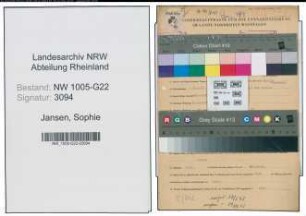 Entnazifizierung Sophie Jansen , geb. 14.05.1905 (Geschaeftsinhaberin)