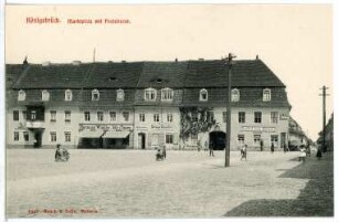 Königsbrück. Markt mit Poststraße