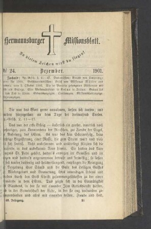 N° 24. Dezember. 1901