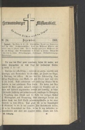 N° 24. Dezember. 1901