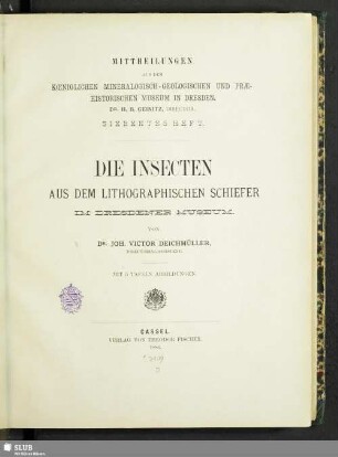 7.1886: Mittheilungen aus dem Königlichen Mineralogisch-Geologischen und Prähistorischen Museum in Dresden