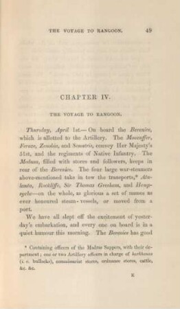 Chapter IV. The voyage to Rangoon