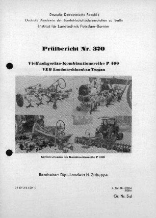 Vielfachgeräte - Kombinationsreihe P 400