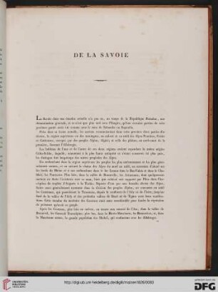 De la Savoie