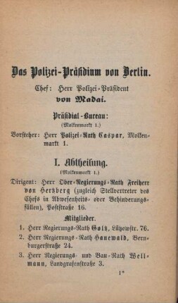 Das Polizei-Präsidium von Berlin