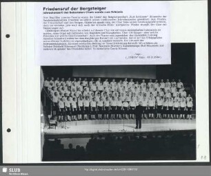 Jahreskonzert des Bergsteigerchores im Kulturpalast : Dirigent: Werner Matschke