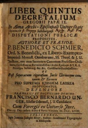 Liber Quintus Decretalium Gregorii Papae IX.
