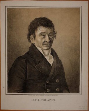 [Porträt] E.F.F. Chaladni. / Nach der Natur auf Stein gezeichnet von Ludwig von Montmorillon