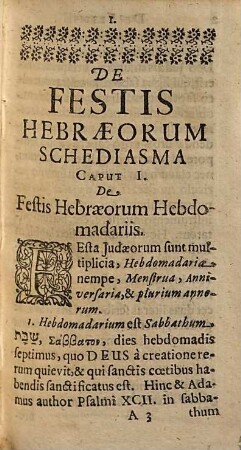 Johan. Jonstonii, Doctoris Medici De Festis Hebraeorum Et Graecorum Schediasma : Cui accessit Lectionum Philologicarum Miscella