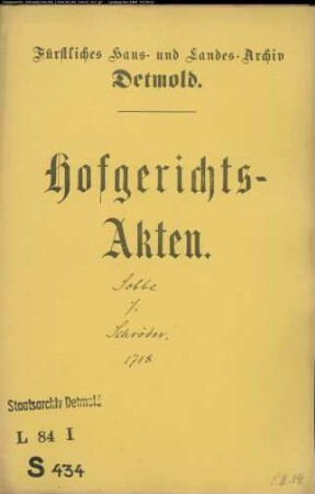 Sobbe, Joh. Ernst, Goldschmied in Lemgo gegen Joh. Bartold Schröder zu Haustenbeck - Kaufkontrakt