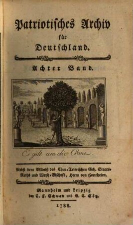 Patriotisches Archiv für Deutschland. 8. 1788