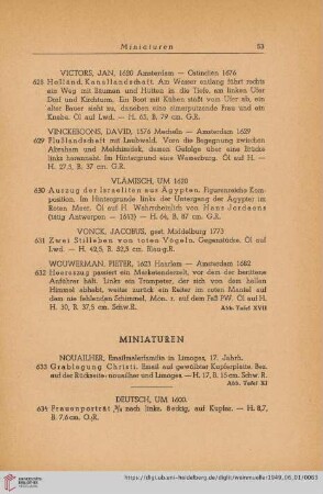 Miniaturen (Nr. 633 - 654)