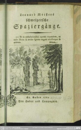Leonard Meisters schweizersche Spaziergänge