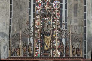 Strahlenkranzmadonna und weibliche Heilige