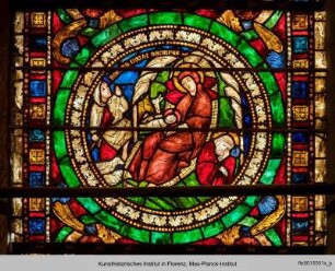 Typologischer Zyklus der Apsisfenster : Linkes Fenster A-VIII : Geburt Christi