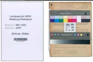 Entnazifizierung Walter Buhrow , geb. 07.09.1907 (Schriftsteller)
