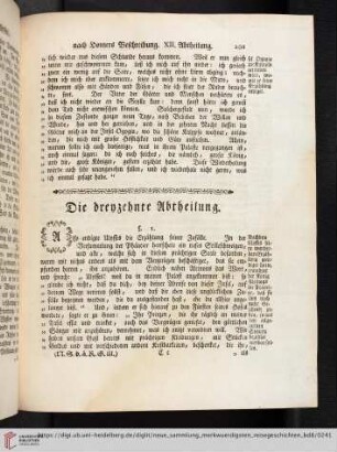 Die dreyzehnte Abtheilung