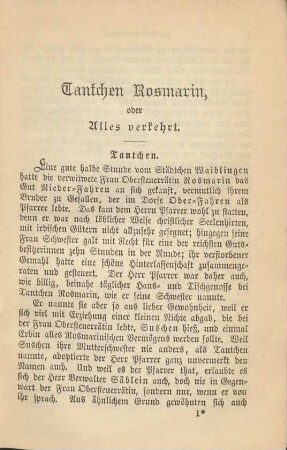 Tantchen Rosmarin, oder Alles verkehrt