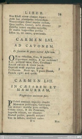 Carmen LVII. In Caesarem Et Mamurram