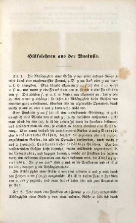 Die ersten Grundlehren der höhern Analysis oder der Differenzial- und Integralrechnung : für das Studium der praktischen Mechanik und Naturlehre : mit 38 in den Text eingedruckten Holzschnitten