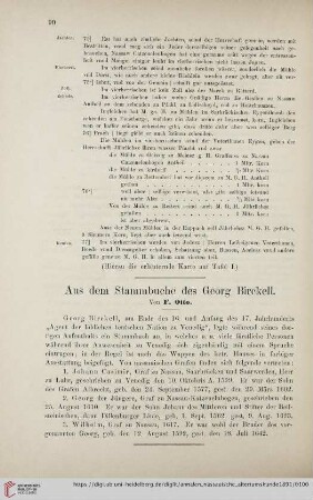 23: Aus dem Stammbuche des Georg Birckell