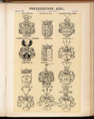 Taf. 148. Szaniecki. - Szepkowski. - Szerwanski-Roth. - Tabouillot gen. v. Scheibler. - Tarrach. - Tempski. I. - Tempski. II. - Tengg. - Tesmar. I. - Tesmar. II. - Tesmar. III. - Tesmar. IV.