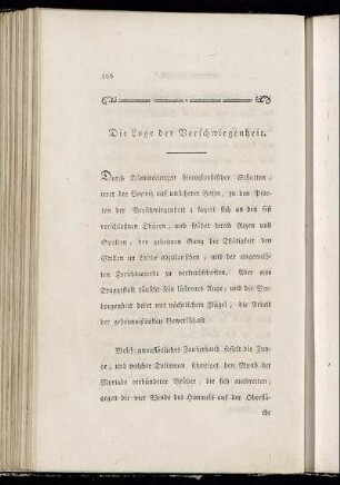 Die Loge der Verschwiegenheit.